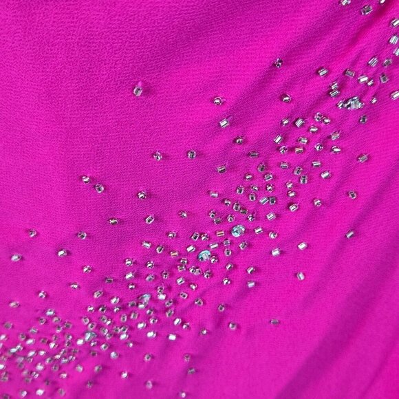 Precious Formals Size 10 Pink Strapless Beaded Formal Gown Prom Sweetheart Neck - Picture 9 of 14